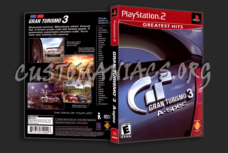 Gran Turismo 3 A-Spec dvd cover