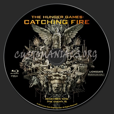 The Hunger Games: Catching Fire blu-ray label