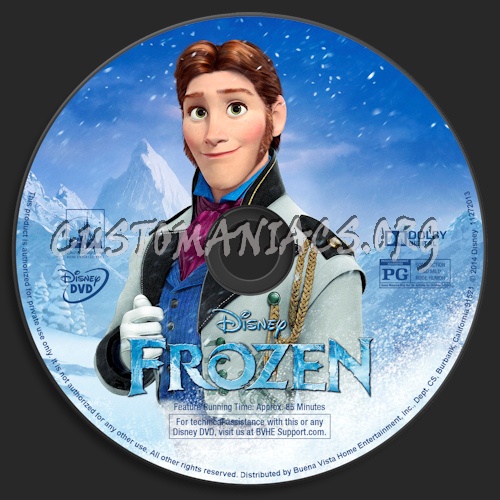 Frozen (2013) dvd label