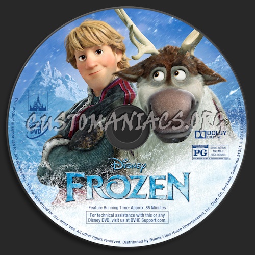 Frozen (2013) dvd label