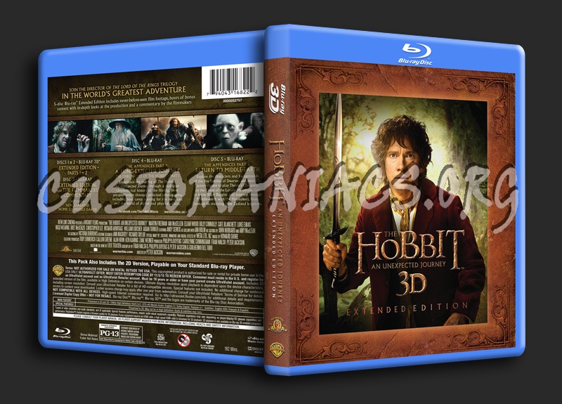 The Hobbit: An Unexpected Journey - Extended Edition 3D blu-ray cover