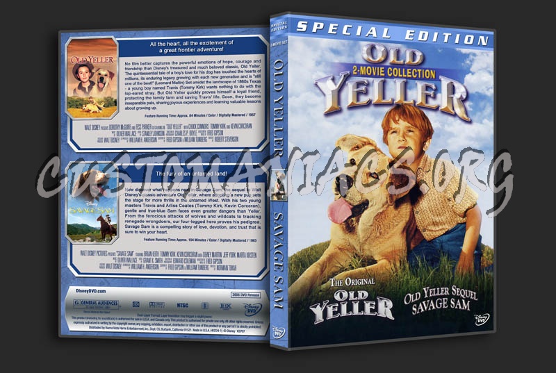 Old Yeller / Savage Sam Double dvd cover