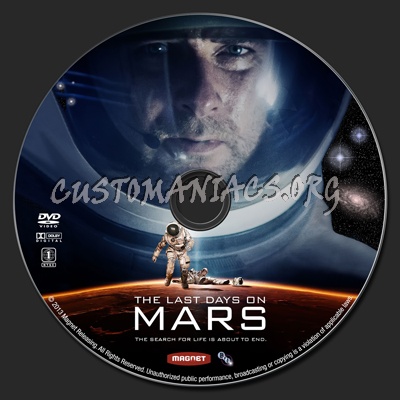 The Last Days on Mars dvd label
