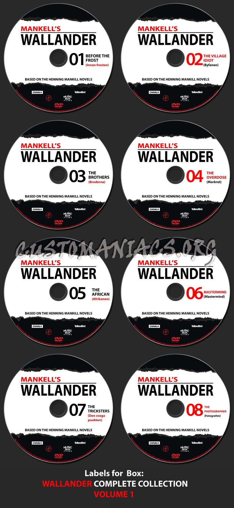 Wallander - Complete Collection dvd label