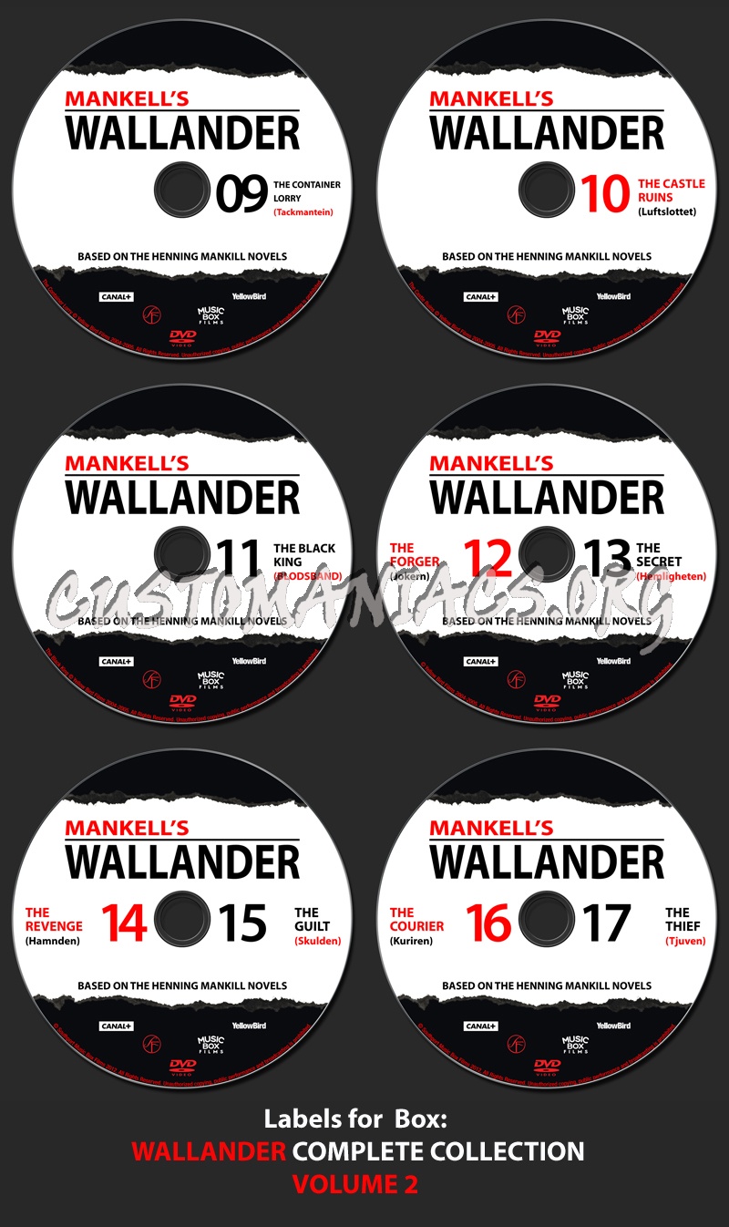 Wallander - Complete Collection dvd label