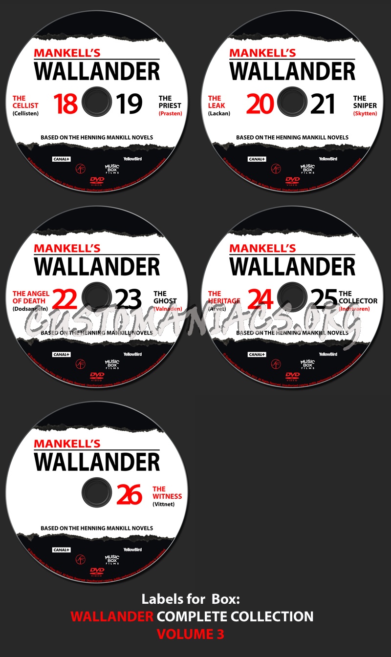 Wallander - Complete Collection dvd label