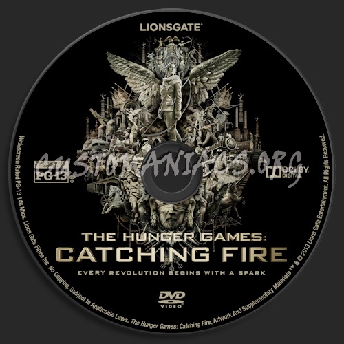 The Hunger Games: Catching Fire dvd label