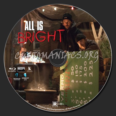 All Is Bright blu-ray label