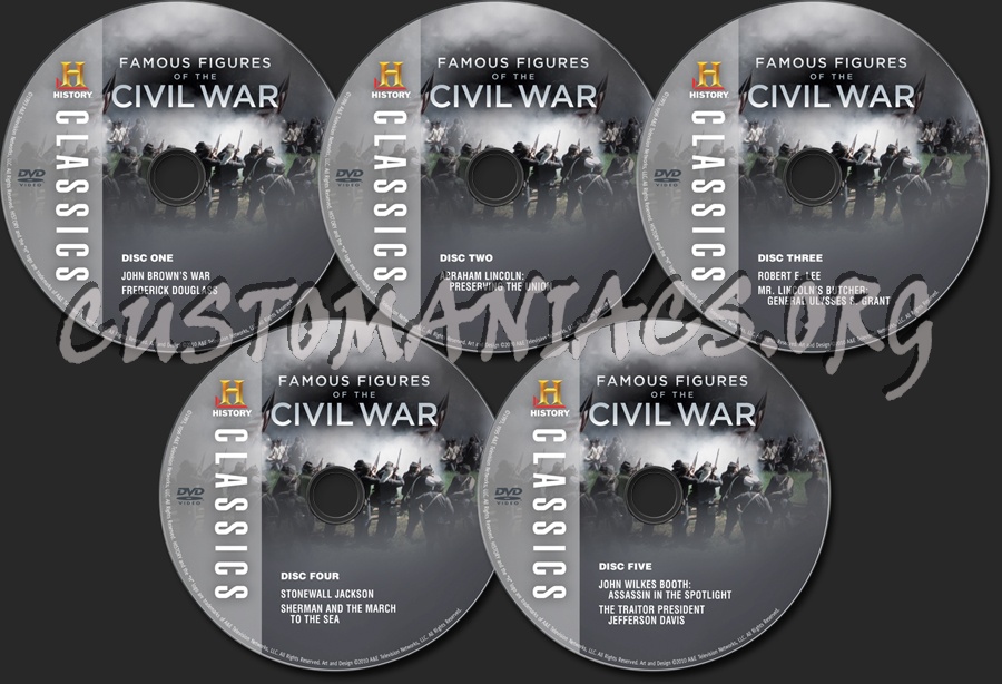 Famous Figures of the Civil War dvd label