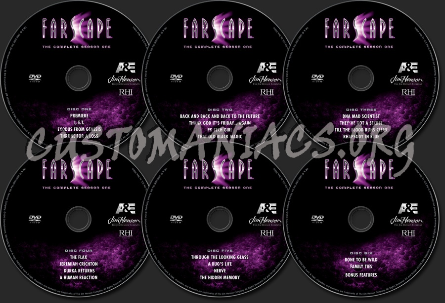 Farscape Season 1 dvd label