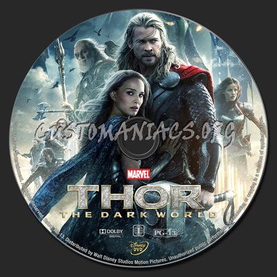 Thor: The Dark World dvd label