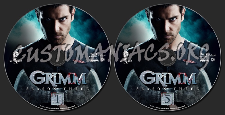 Grimm Season 3 blu-ray label