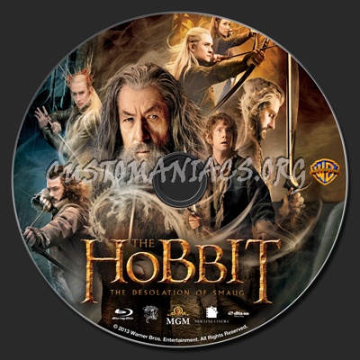The Hobbit: The Desolation Of Smaug blu-ray label