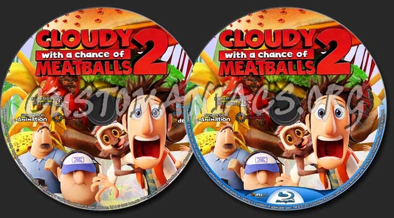 Cloudy with a Chance of Meatballs 2 (2013) blu-ray label