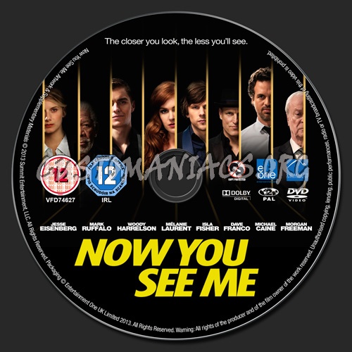 Now You See Me dvd label