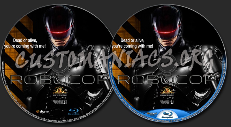 Robocop (2014) blu-ray label