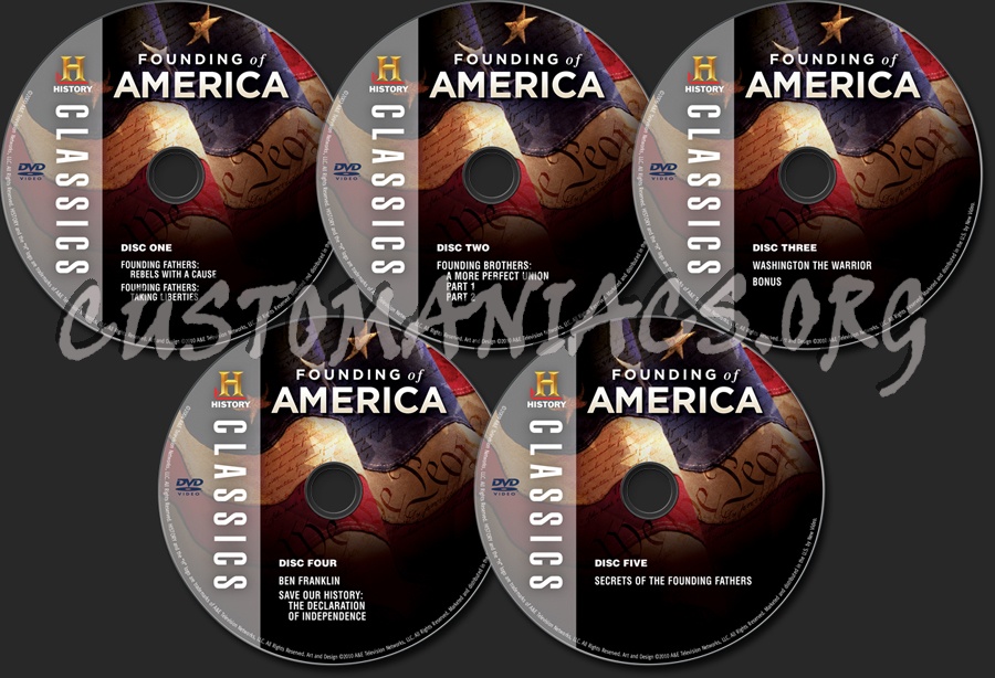Founding of America dvd label