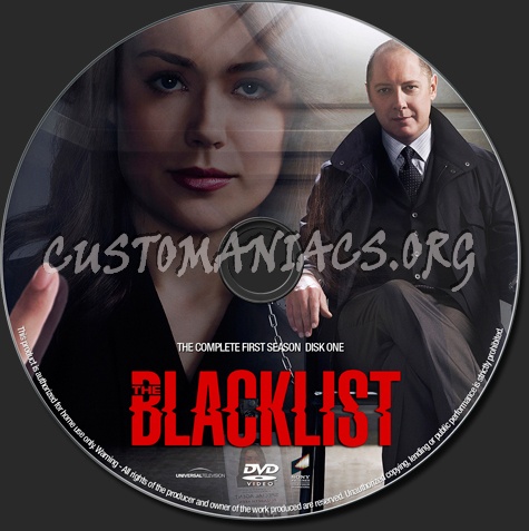 The Blacklist season 1 dvd label