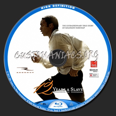 12 Years a Slave blu-ray label
