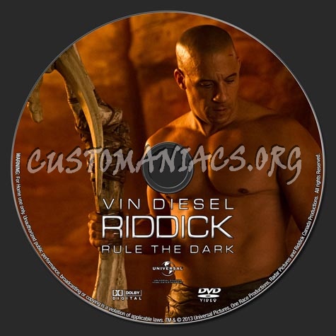 Riddick - Rule the Dark (2013) dvd label