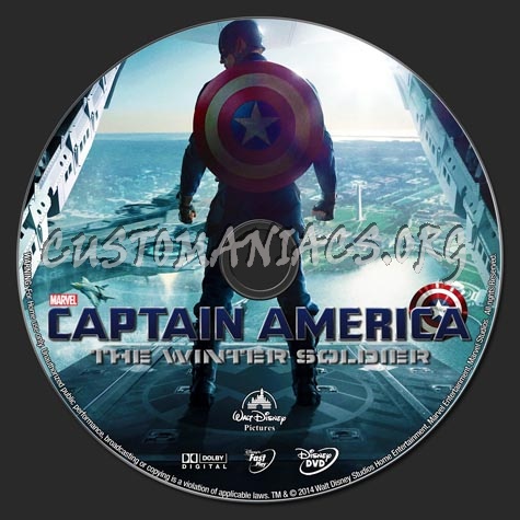 Captain America - The Winter Soldier (2014) dvd label