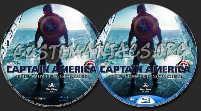 Captain America - The Winter Soldier (2014) blu-ray label