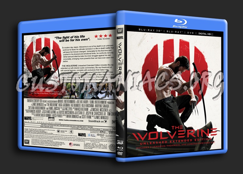 The Wolverine 3D blu-ray cover