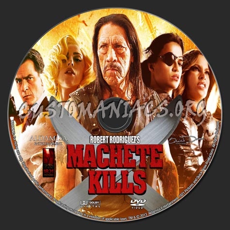 Machete Kills (2013) dvd label