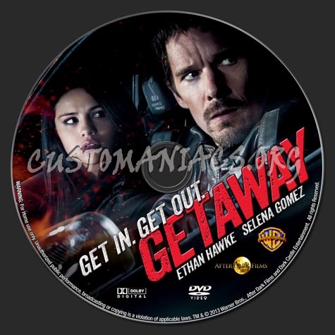 Getaway (2013) dvd label