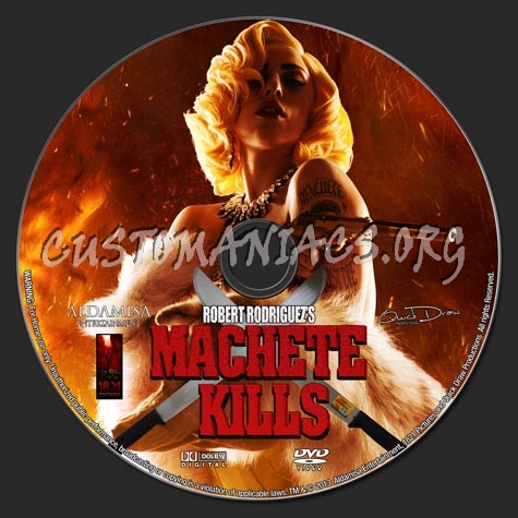 Machete Kills (2013) dvd label