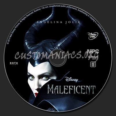 Maleficent dvd label