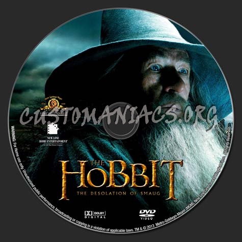 The Hobbit  The Desolation Of Smaug (2013) dvd label