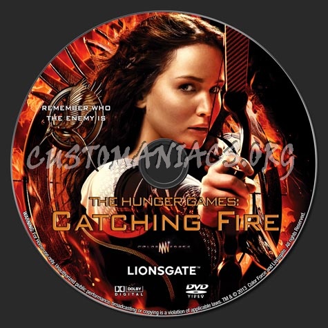 The Hunger Games: Catching Fire (2013) dvd label