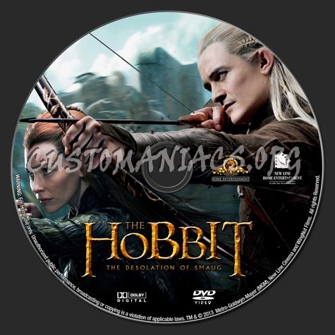 The Hobbit  The Desolation Of Smaug (2013) dvd label