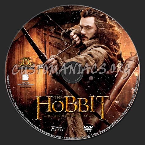 The Hobbit  The Desolation Of Smaug (2013) dvd label