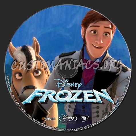 Frozen (2013) blu-ray label