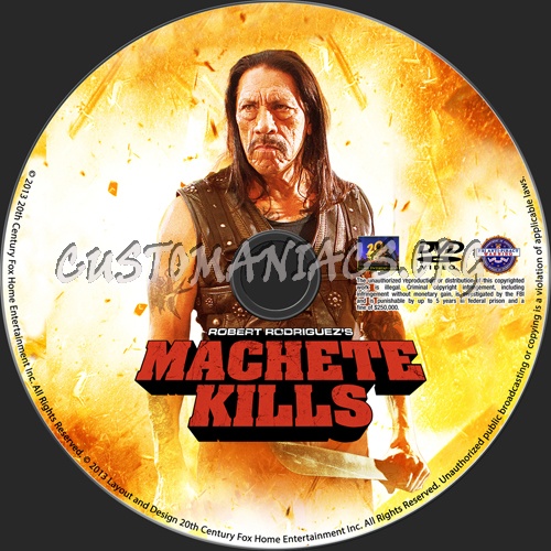 Machete Kills dvd label