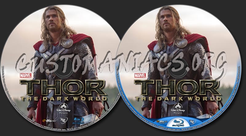 Thor The Dark World (2013) blu-ray label