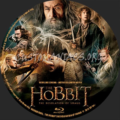Hobbit: The Desolation Of Smaug blu-ray label