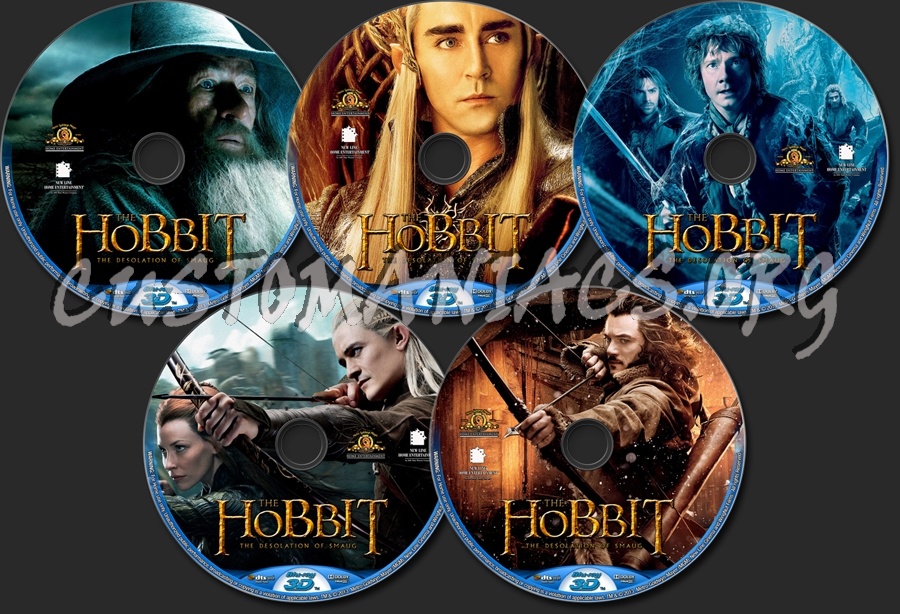 Hobbit: The Desolation Of Smaug 3D blu-ray label