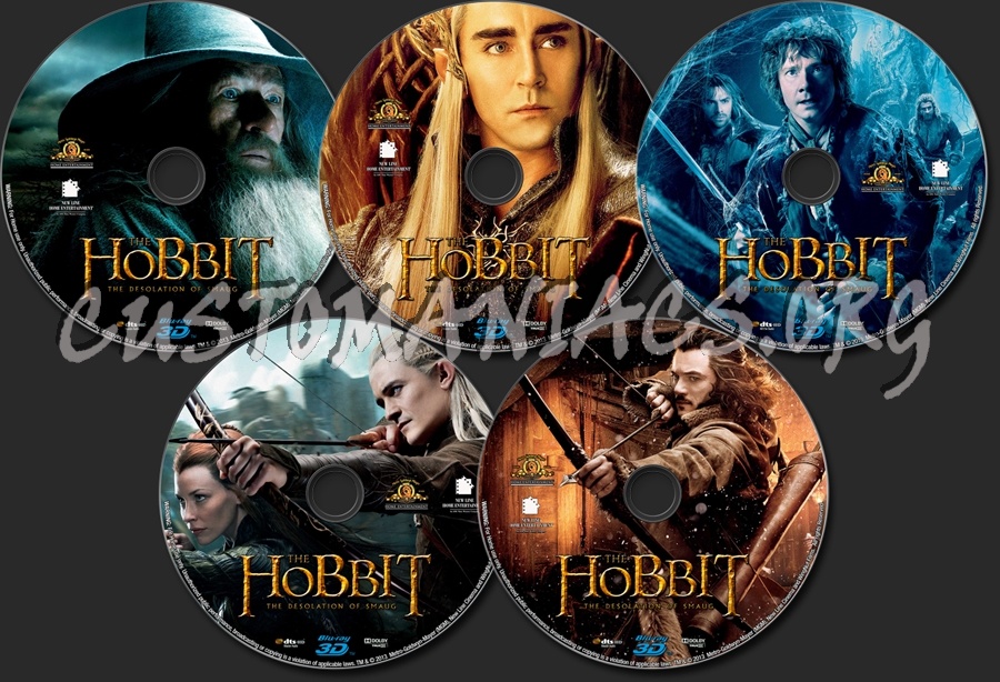 Hobbit: The Desolation Of Smaug 3D blu-ray label