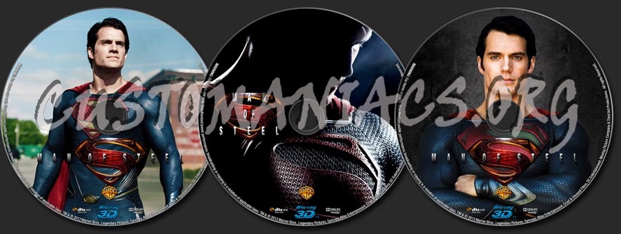 Man of Steel 3D Alternative blu-ray label