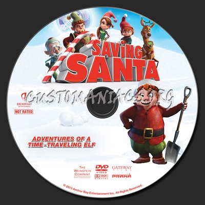Saving Santa dvd label