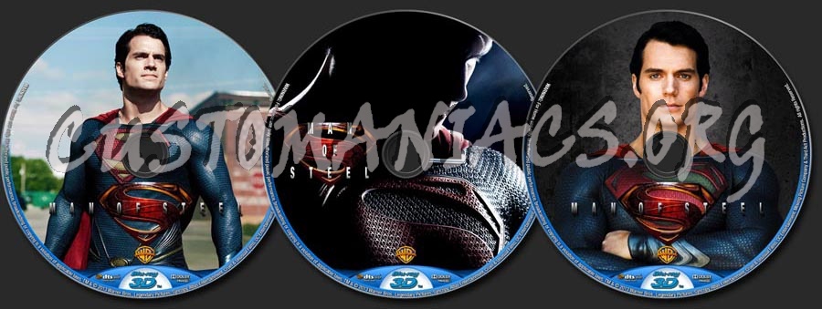 Man of Steel 3D Alternative blu-ray label