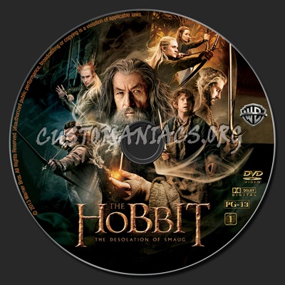 The Hobbit: The Desolation of Smaug dvd label