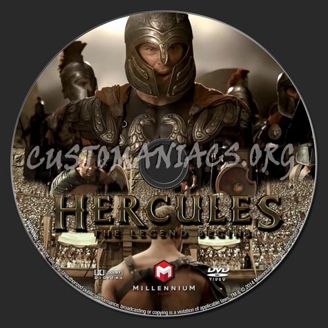 Hercules The Legend Begins (2014) dvd label