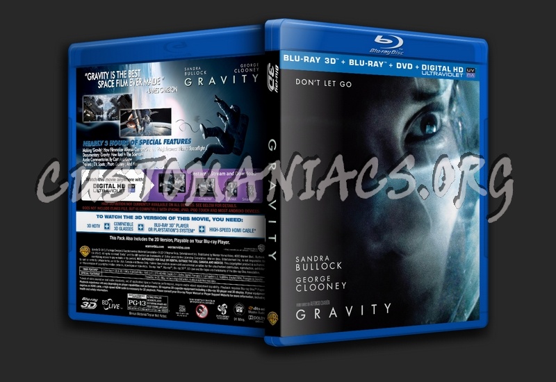 Gravity 3D blu-ray cover
