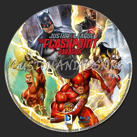 Justice League The Flashpoint Paradox 2013 blu-ray label