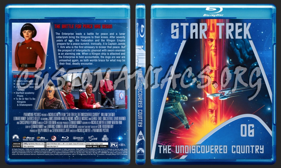Star Trek - The movie selection 1-6 blu-ray cover