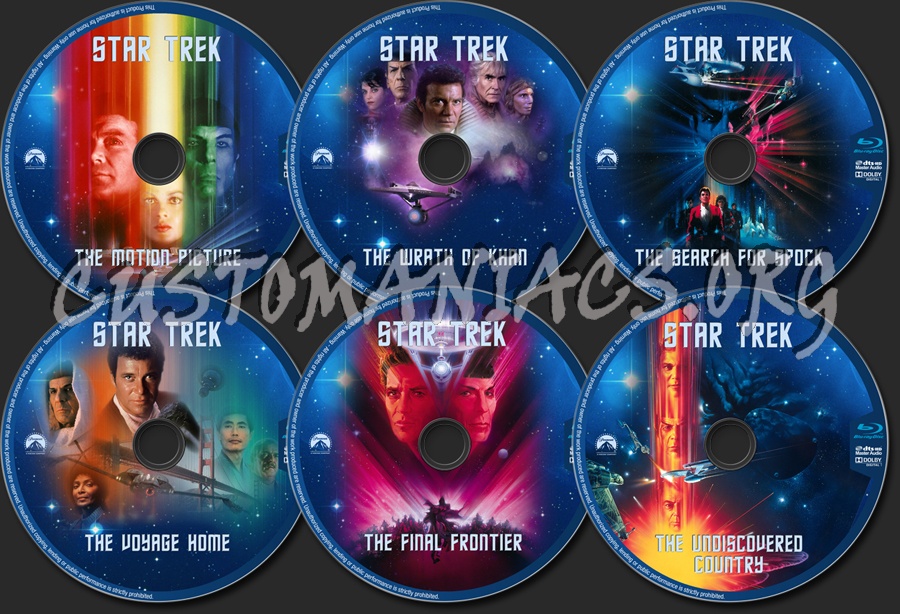 Star Trek - The movies blu-ray label